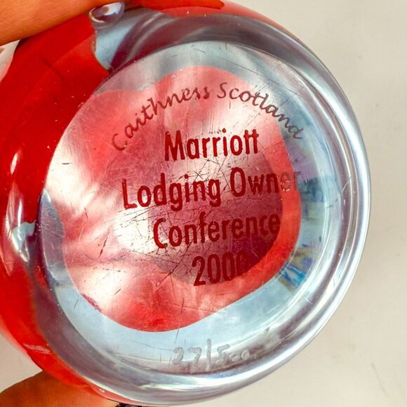 Caithness Scotland Red Poppy Egg Shaped Paperweight Limited Edition 27/500 2000 - Picture 7 of 7